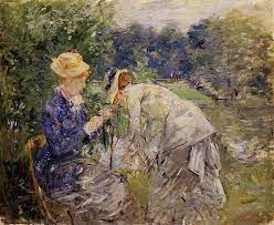 “In the Bois de Boulogne” by Berthe Morisot